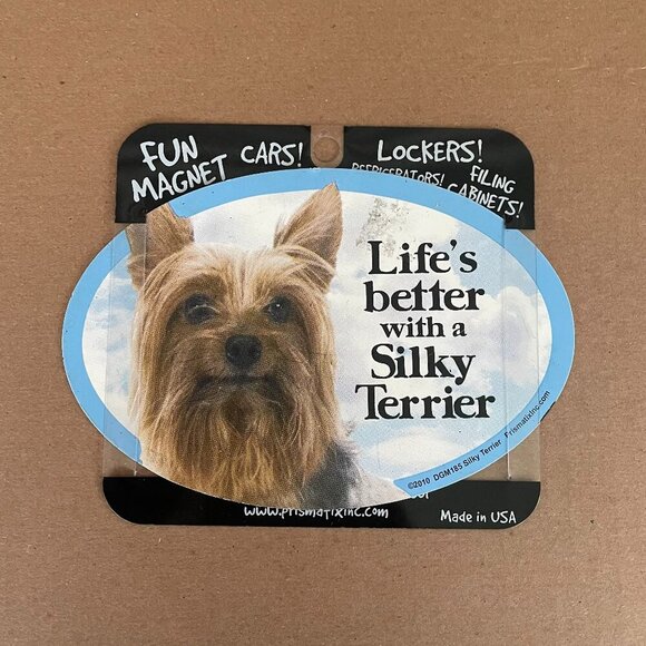 NWT Prismatix Decal Dog Life's Better with a Silky Terrier Magnet - Picture 1 of 2